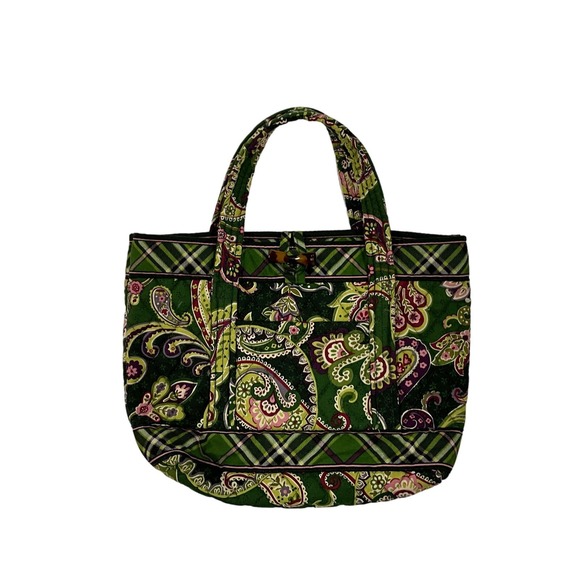Vera Bradley Small Tote Purse “Chelsea Green” Pattern Retired Fall 2005 - Picture 1 of 9
